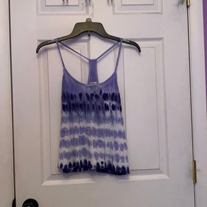 Blue tie dye tank top